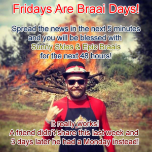 Read more about the article Fridays are braai days