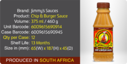 Jimmy's Chip and Burger Sauce - 375ml - Image 3