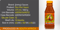 Jimmy's Peri-Peri Sauce - 375ml - Image 3