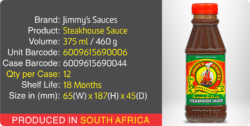 Jimmy's Steakhouse Sauce - 375ml - Image 3