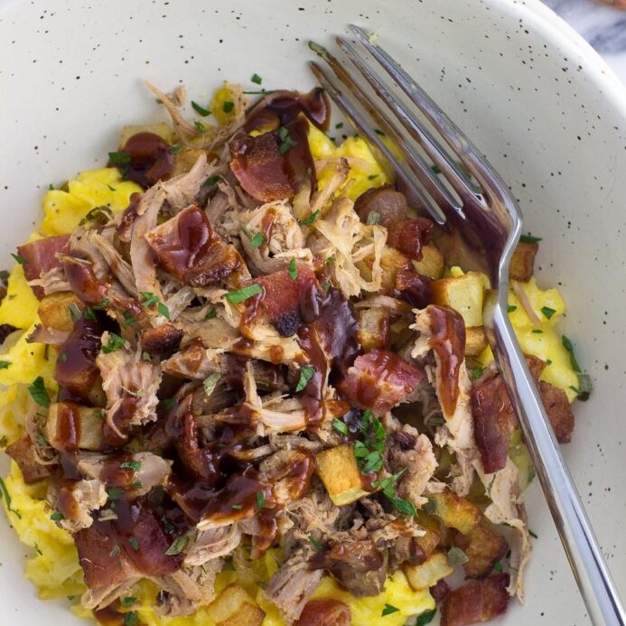 Pulled Pork Breakfast Bowl