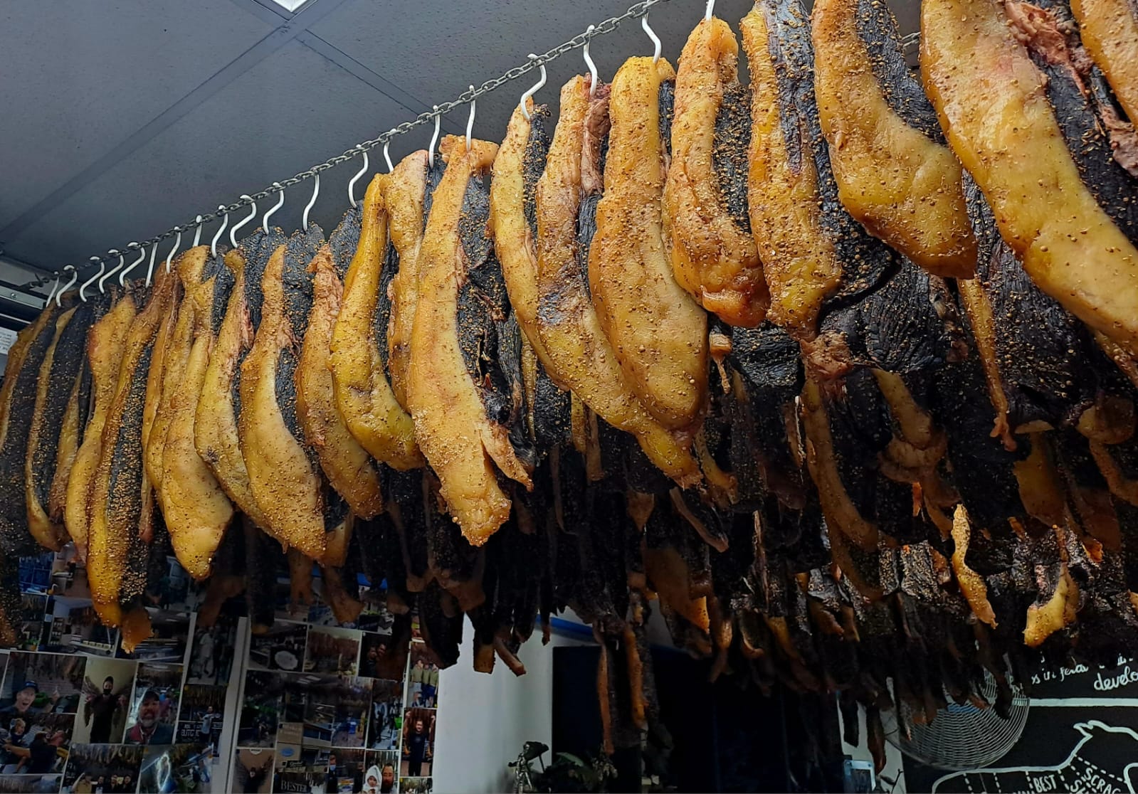 Besters Butchery Geelvet Biltong Hanging