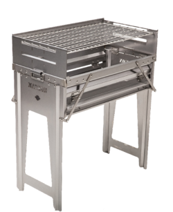 MadKon 600s Stainless Steel Braai Stand Open