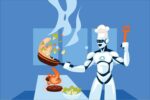 AI Robot Making Food