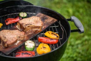 Western Red Cedar Wood Plank on Weber Kettle